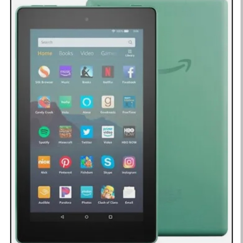 Amazon Fire 7 tablet, 9th generation with black case